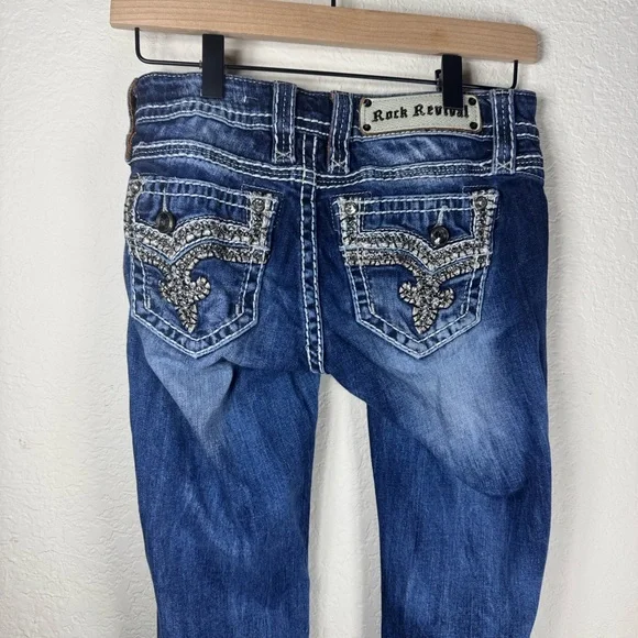 Rock Revival Betty boot Women's Dark Blue Boot Cut Jeans - Picture 12 of 16